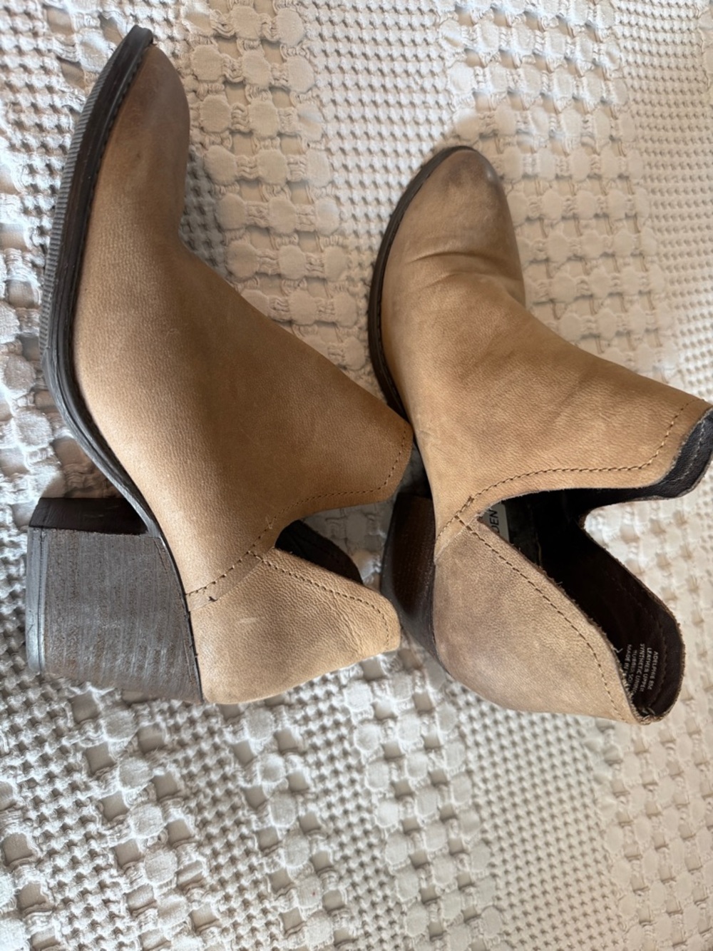 Steve Madden Taupe Ankle Booties
